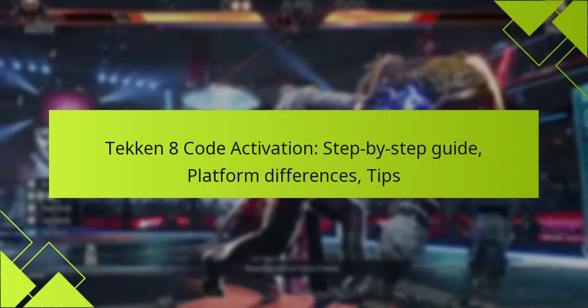 Tekken 8 Code Activation Guide - Steps, Platform Differences & Tips