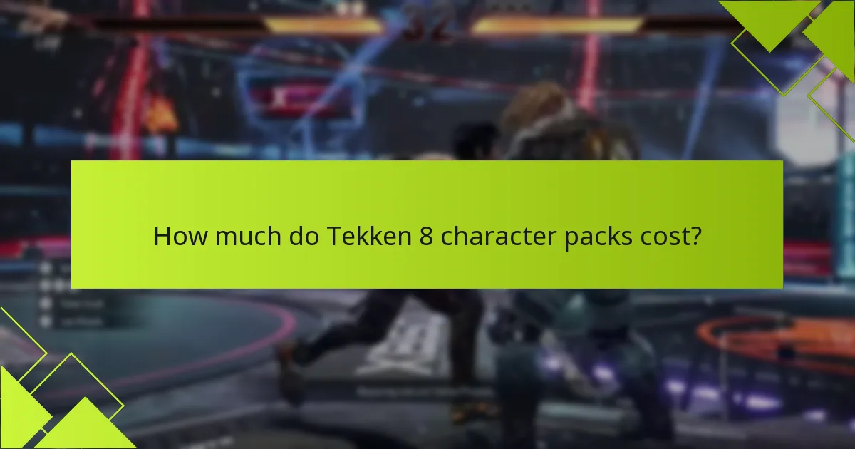 What is the purchase process for Tekken 8 character packs?